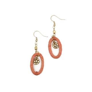 Sachi Terracotta Oval Earrings