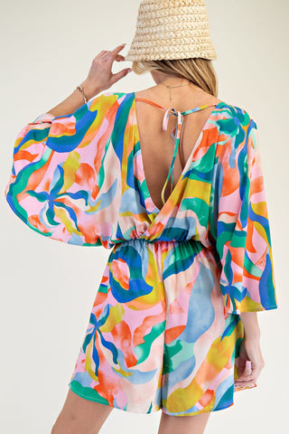 Sunny Escape Printed Romper