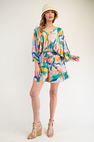Sunny Escape Printed Romper
