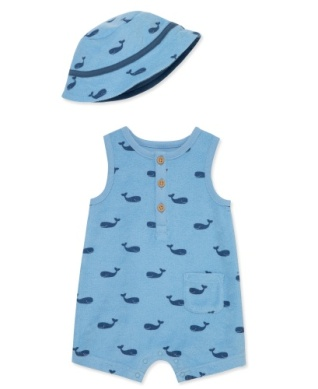 Whaley Cute Polo Romper And Hat Set