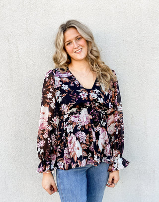 Emily Garden Floral Top - Bray and Em Boutique