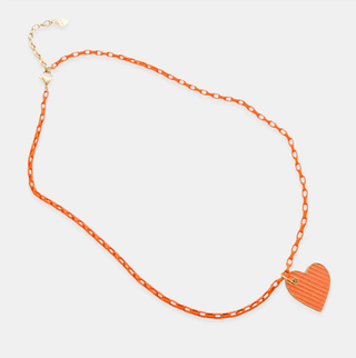 Enamel Box Chain with Heart - Bray and Em Boutique