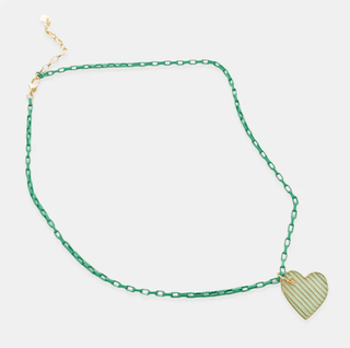 Enamel Box Chain with Heart - Bray and Em Boutique