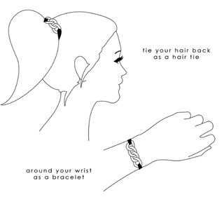 Enamel Hair Tie - Bracelet Set - Bray and Em Boutique
