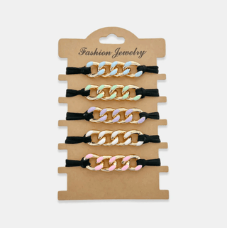Enamel Hair Tie - Bracelet Set - Bray and Em Boutique