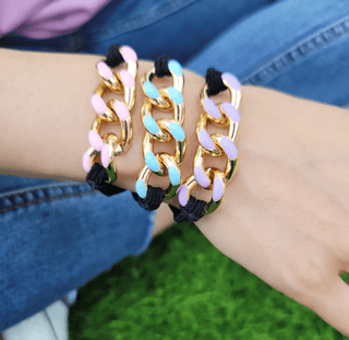 Enamel Hair Tie - Bracelet Set - Bray and Em Boutique