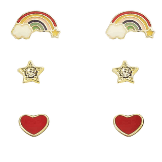 Enamel Stud Set of 3 Earrings - Bray and Em Boutique
