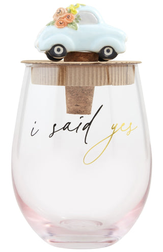 Engaged Wine Glass & Stopper Sets - Bray and Em Boutique