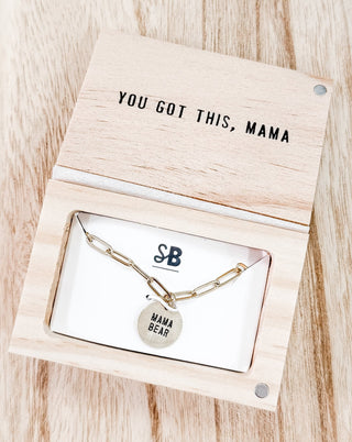 Engraved Pendant Necklace and Wood Box Sets - Bray and Em Boutique