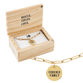Engraved Pendant Necklace and Wood Box Sets - Bray and Em Boutique