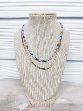 Enlighten Me Gold And Beaded Necklace - Bray and Em Boutique