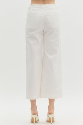 Effortless Glam Pearl Detail Pants