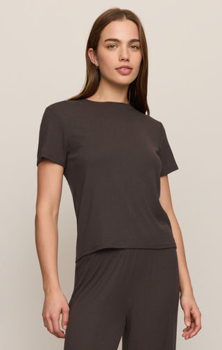 Cocoa Cloud Ribbed Tee