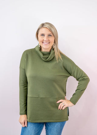Essential Everyday Cowl Neck Top - Bray and Em Boutique