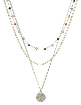 Eva Mae Bead Mix Layered Necklace - Bray and Em Boutique