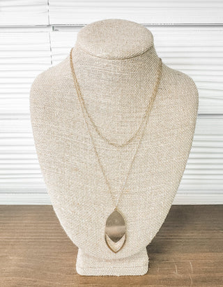 Eve Layered Oval Pendant Necklace - Bray and Em Boutique