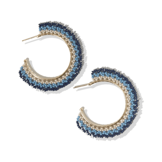 Eve Ombre Beaded Hoop Earrings - Bray and Em Boutique