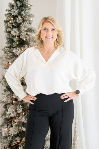 Everybody's Talking Embellished Blouse - Bray and Em Boutique