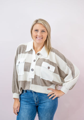 Everyday Wonders Stripe Top - Bray and Em Boutique
