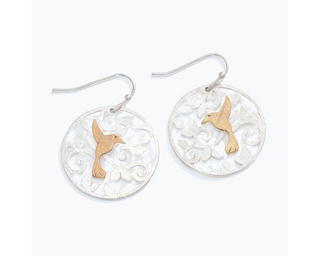 Precious two-tone cut out earrings