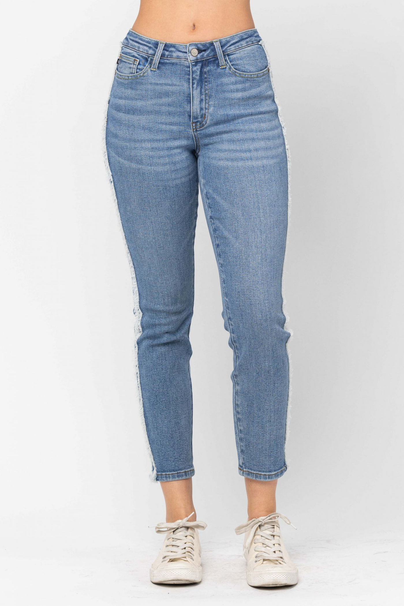 Judy Blue Take Down Side Fray Jeans