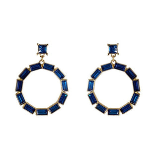 Faceted Crystal Hoop Earrings - Bray and Em Boutique