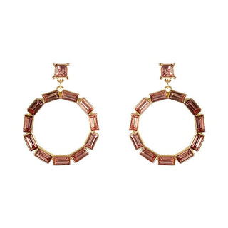 Faceted Crystal Hoop Earrings - Bray and Em Boutique
