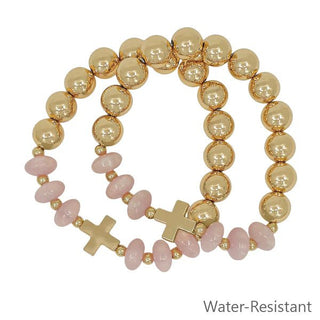 Faith Bead Stretch Bracelet - Bray and Em Boutique