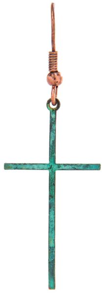 Faithful Patina Cross Earrings - Bray and Em Boutique