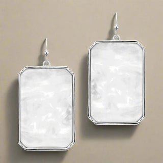 Falling Again Rectangle Pearl Earring - Bray and Em Boutique