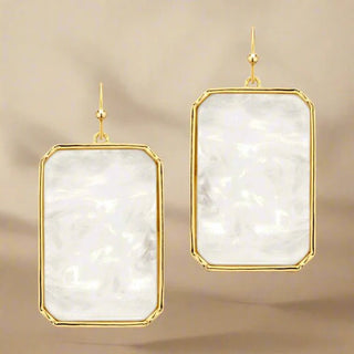 Falling Again Rectangle Pearl Earring - Bray and Em Boutique