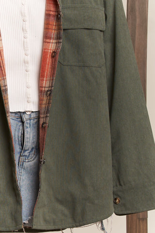 Layer It Up Reversible Plaid Shacket
