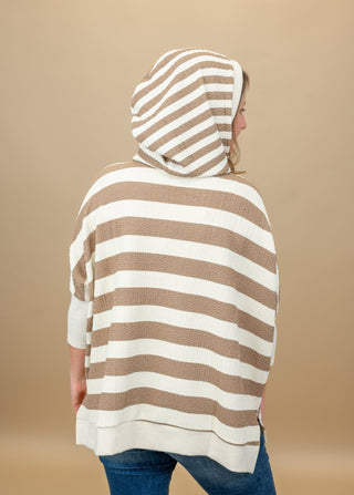 Feel Cool Stripe Textured Hoodie - Bray and Em Boutique