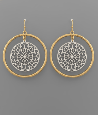 Filigree Circle Earrings - Bray and Em Boutique