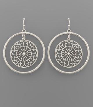 Filigree Circle Earrings - Bray and Em Boutique