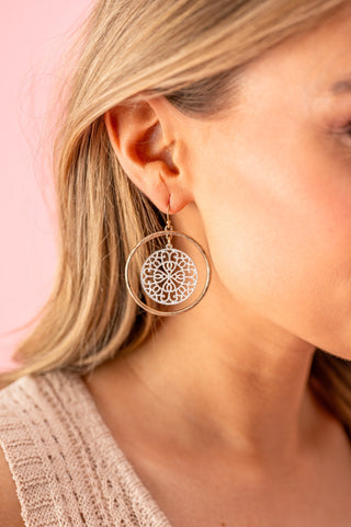 Filigree Circle Earrings - Bray and Em Boutique