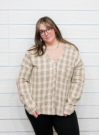 Final Sale: Classic and Contemporary Plaid Top - Bray and Em Boutique