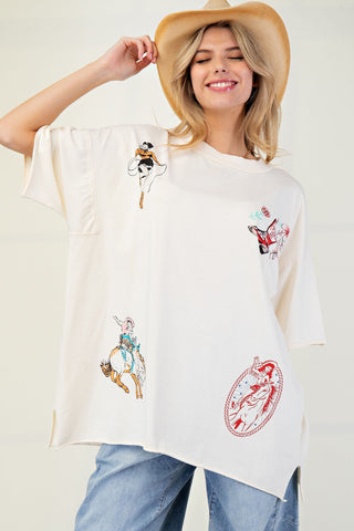 FINAL SALE Easel: Cowgirl Love Top - Bray and Em Boutique
