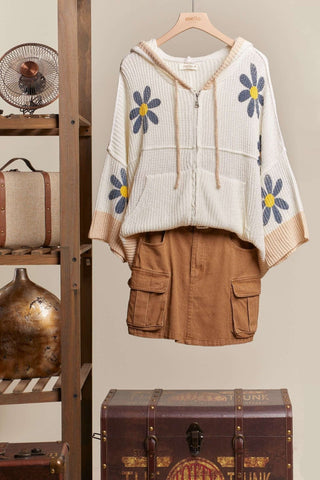 FINAL SALE Mello: Flower Market Zip Hoodie - Bray and Em Boutique
