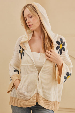 FINAL SALE Mello: Flower Market Zip Hoodie - Bray and Em Boutique