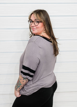 Final Sale: Monochrome Edge Shirt - Bray and Em Boutique