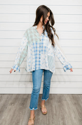 FINAL SALE POL: Pretty As A Picture Top - Bray and Em Boutique