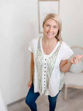 FINAL SALE POL: Sage It Out Top - Bray and Em Boutique