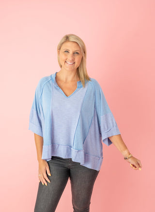 FINAL SALE POL: Staple Style Contrast Top - Bray and Em Boutique