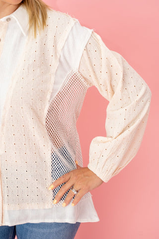 FINAL SALE POL: Telling A Story Top - Bray and Em Boutique