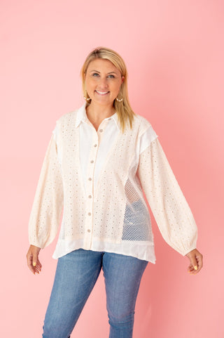 FINAL SALE POL: Telling A Story Top - Bray and Em Boutique
