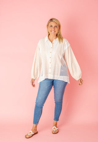 FINAL SALE POL: Telling A Story Top - Bray and Em Boutique