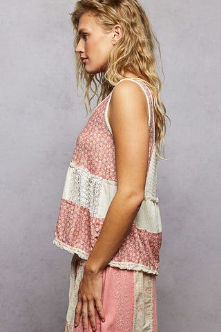 FINAL SALE: Sunny Bloom Button Tank - Bray and Em Boutique