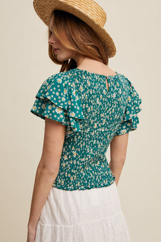 FINAL SALE: The Daisy Smocked Top - Bray and Em Boutique