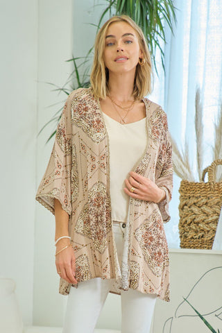 FINAL SALE: Willow Dream Print Lace Kimono - Bray and Em Boutique